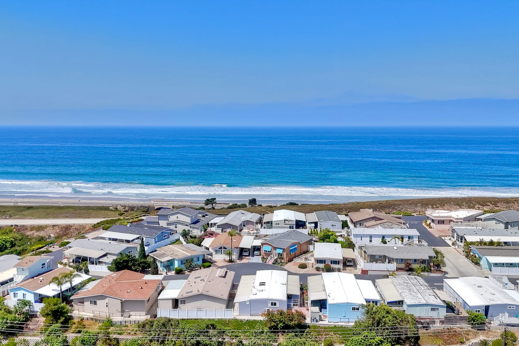 Aerial view of Solamar with Pacific Ocean